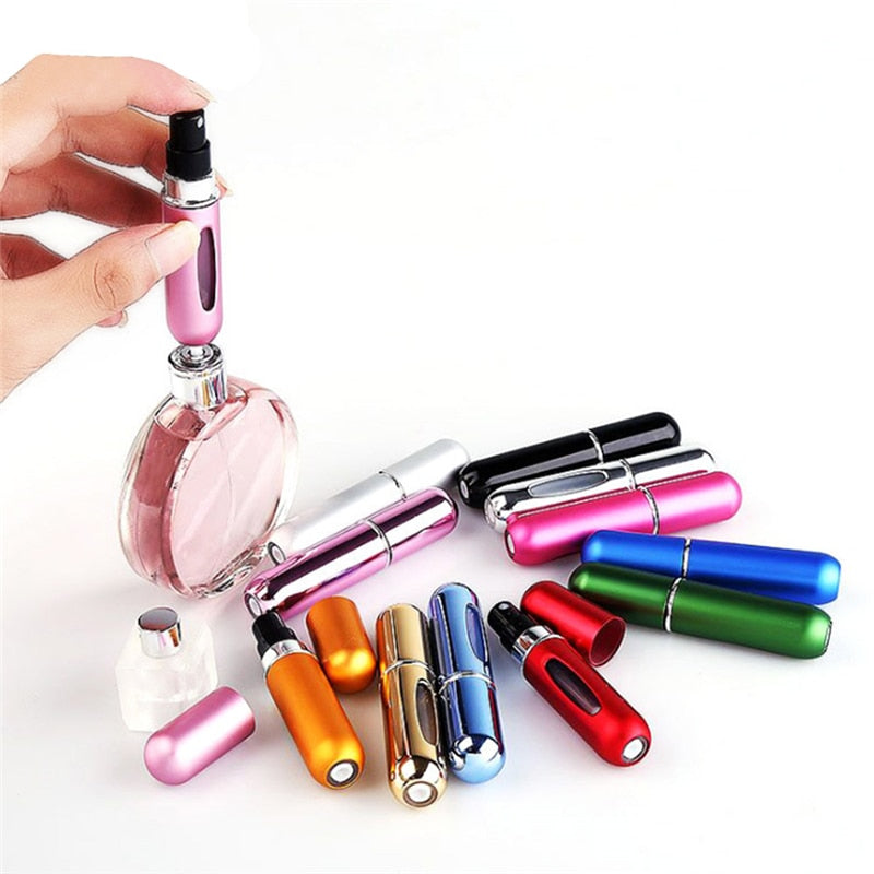 5ml Travel Mini Refillable Conveniet Empty Atomizer Perfume Bottle Scent Pump Spray Case Parfum Airless Pump Cosmetic Containers