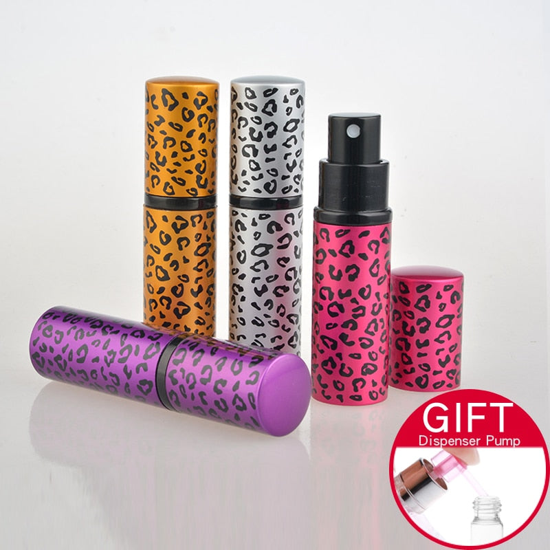 1 Piece 10ML Mini Portable Lipstick Metal Refillable Perfume Bottle With Spray&Empty Parfum Container For Free Shipping