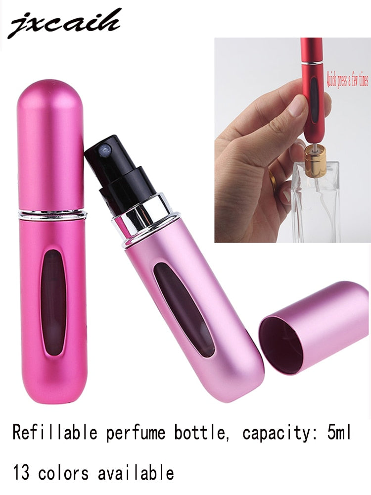 5mlTravel Mini Refillable Conveniet Empty Atomizer Perfume Bottles Scent Pump Spray Case parfum airless pump cosmetic container