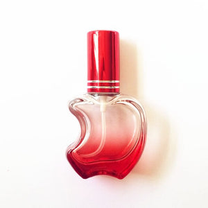 1PC 12ml Colorful Apple Shaped Empty Glass Perfume Bottle Small Sample Portable Parfume Refillable Scent Sprayer Bottle