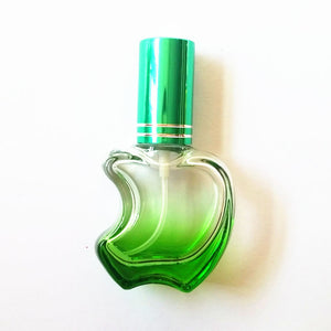 1PC 12ml Colorful Apple Shaped Empty Glass Perfume Bottle Small Sample Portable Parfume Refillable Scent Sprayer Bottle