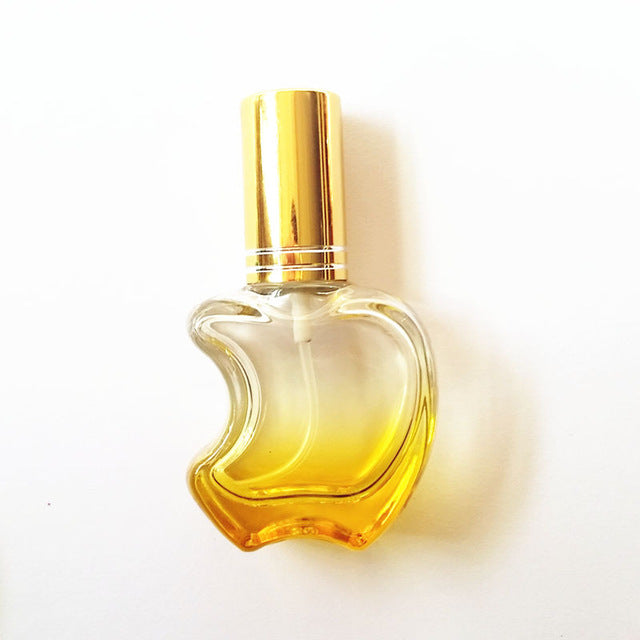 1PC 12ml Colorful Apple Shaped Empty Glass Perfume Bottle Small Sample Portable Parfume Refillable Scent Sprayer Bottle