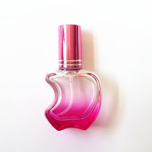 1PC 12ml Colorful Apple Shaped Empty Glass Perfume Bottle Small Sample Portable Parfume Refillable Scent Sprayer Bottle